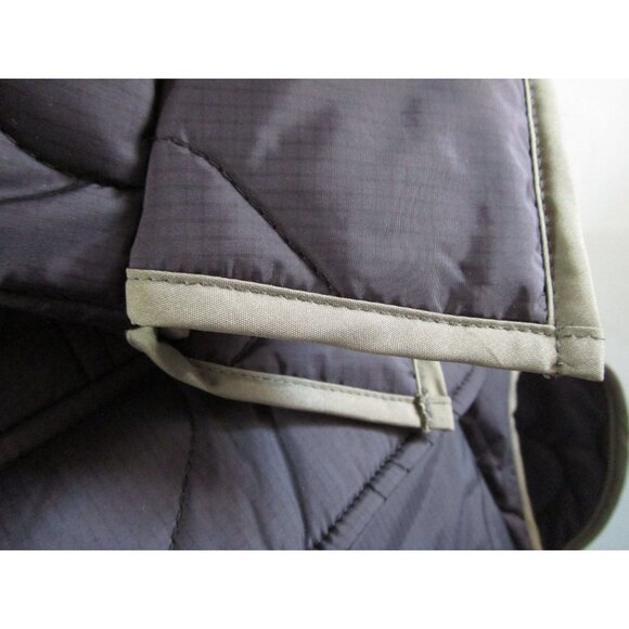 Aaron Amber Small Quilted Nylon Jacket Black Green Button Front NY Co New - Picture 15 of 16